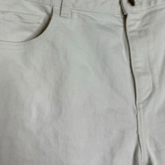 Theory Kick 5 Pocket Ivory Bootcut Jeans Denim Pants Women’s Size 32 Minimalist - Picture 3 of 9